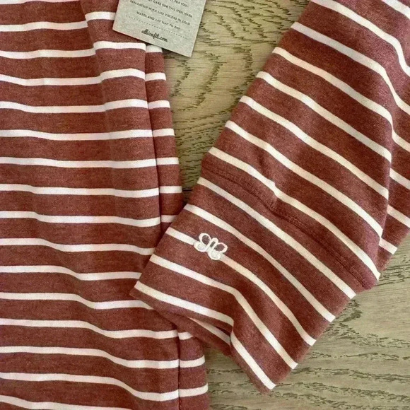 Albion Men’s Striped Hoodie Terracotta Medium $88 - Picture 3 of 6